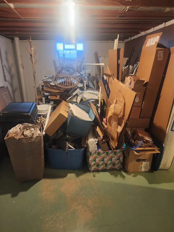 Roll-off dumpster container at job site for 8 Yard Dumpster Rental in Buffalo